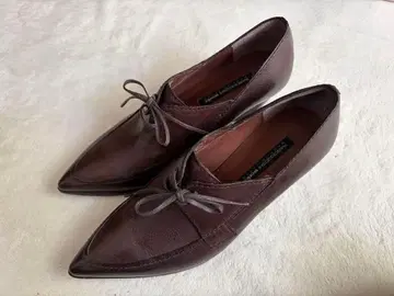 라보키고시 다크 브라운 가죽 스틸레토 슈즈