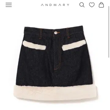 [미개봉 새상품] andmary 데님 퍼 스커트
