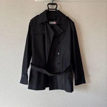 블랙 트렌치코트 벨트 포함