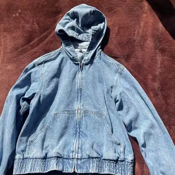 GU 데님 집업 후드티