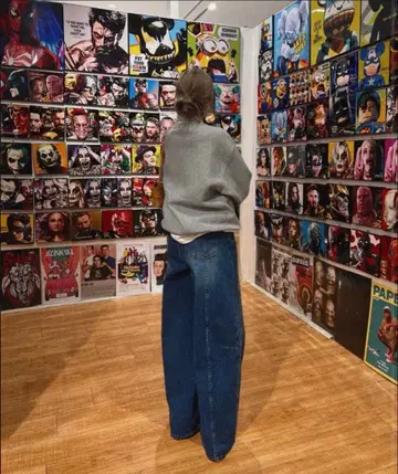 새상품 Nalm 배럴 레그 와이드 데님 S 사이즈