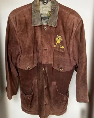 브라운 스웨이드풍 자켓