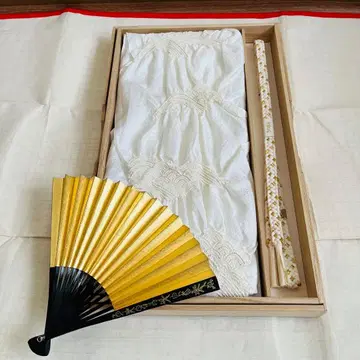 [ 미사용품 ] 오비 장식 천 허리띠 결혼식 전통 예복 기모노 블랙