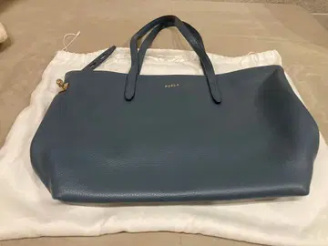 FURLA 블루 가죽 토트백