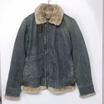 JOHNBULL 아메카지 밀리터리 구제 의류 B-3 데님 봄버 자켓