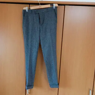 BEAMS 그레이 슬랙스 울