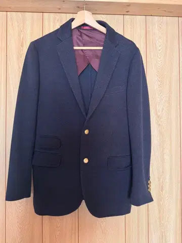 네이비 테일러드 자켓 골드 버튼