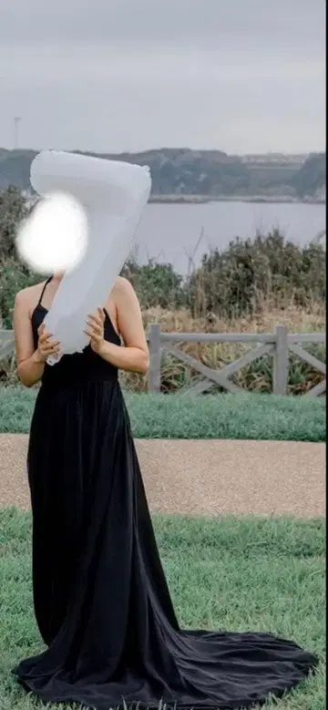 블랙 롱 드레스