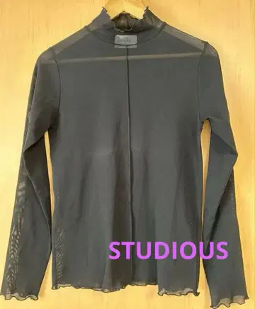 [ STUDIOUS ] 긴팔 시스루 상의 블랙