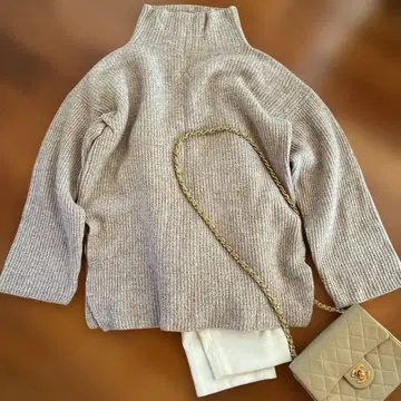 울 실크 스웨터 베이지 계열