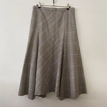 23구 글렌체크 플레어 스커트