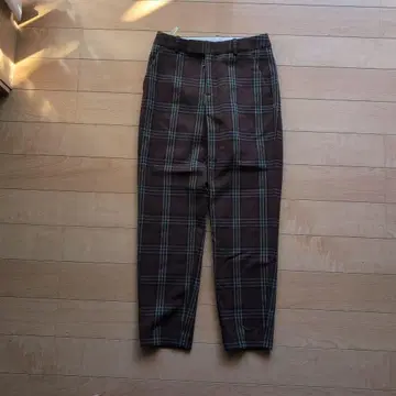 거의 새상품! 1_OF MINE 브라운 타탄 체크 슬랙스