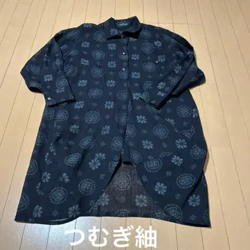 미사용 새상품 츠무기  튜닉 아름다운 실루엣 넉넉한 실루엣