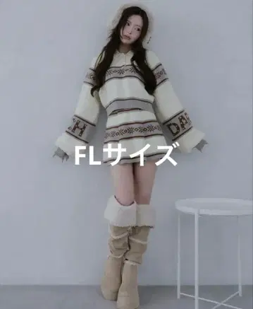 Darich 스노우 패턴 라메 니트 셋업 IVO 아이보리 FL