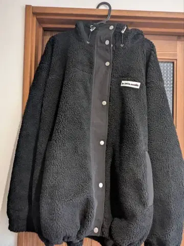 블랙 플리스 자켓 XL
