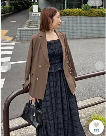 snidel sustainable 메탈 버튼 테일러드 자켓