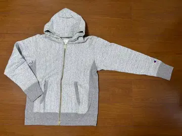 Champion 그레이 풀 집업 후드티 S 사이즈