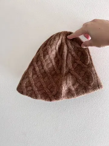 mature ha 니트 모자 브라운