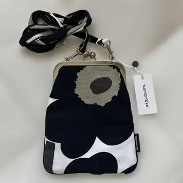 마리메꼬 우니코 패턴 가마구치 미니백