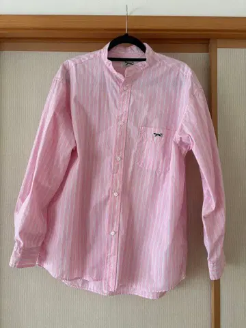 TOWNCRAFT 핑크 스트라이프 긴팔 셔츠