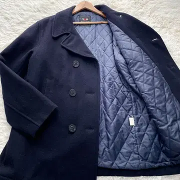 레어 L 사이즈 VAN JACKET 피 코트 충전솜 퀼팅 네이비 L