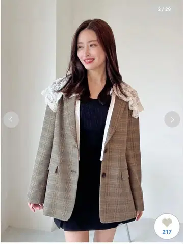 snidel 레이스 칼라 테일러드 자켓