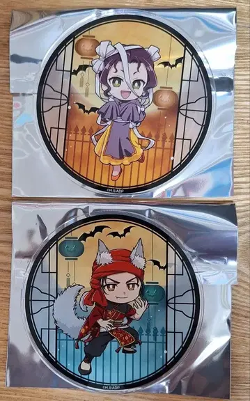 약사의 혼잣말 아크릴 코스터 2개 자수정 자매&고순