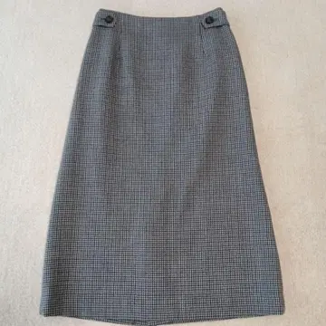 여성용 J프레스 체크 무늬 스커트
