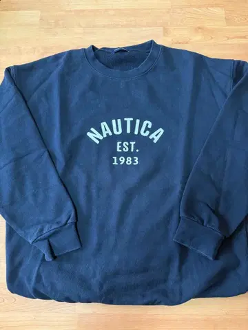 NAUTICA 네이비 크루넥 트레이닝복