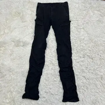 semantic design 스트레치 스키니 데님 카고 팬츠 블랙