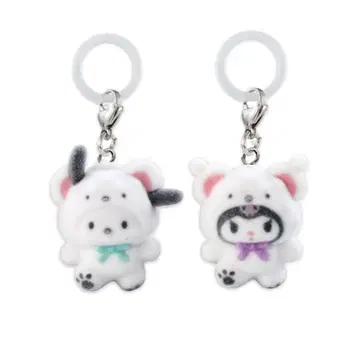 쿠로미 포차코 메지루시 액세서리 폭신폭신 스노우 산리오