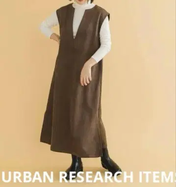 페이크 스웨이드 스키퍼 오버롤 스커트 URBAN RESEARCH