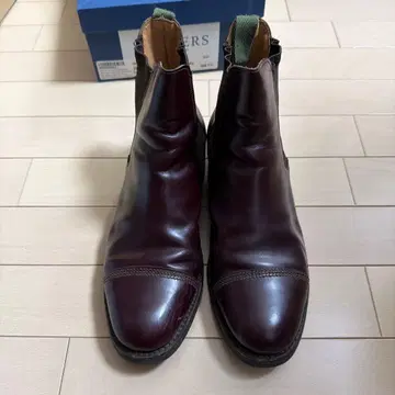 SANDERS 다크 브라운 사이드 고어 부츠 UK7 1/2