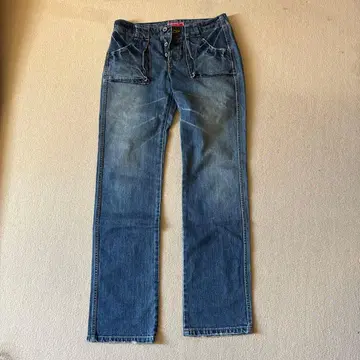 Johnbull 스트레이트 레그 데님 블루