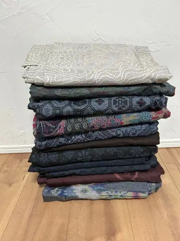 오시마 명주 명주 기모노 11장 묶음 판매