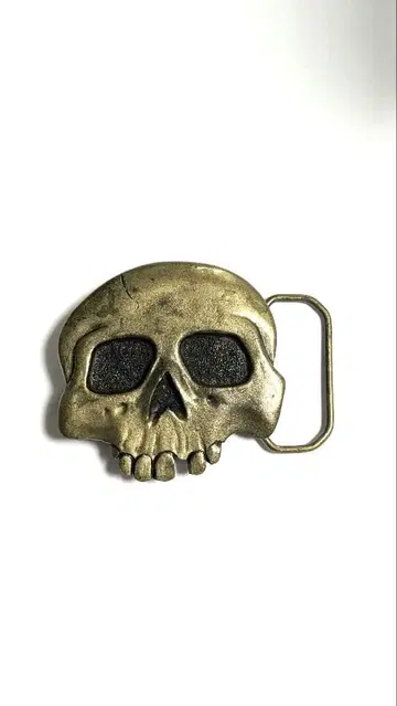 90's SKULL 스컬 버클 벨트 금장 장식 미국제 올드 상품