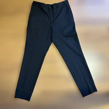 블랙 슬랙스 허리밴딩 백 포켓 부착