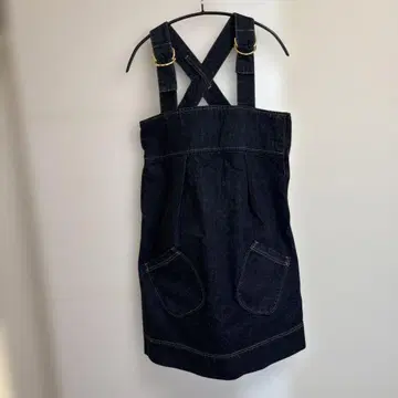 [ X-girl ] 크로스 스트랩 살로펫 다크 데님