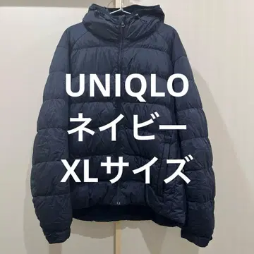 유니클로 후드 부착 다운 자켓 XL 사이즈 네이비 클리닝 완료