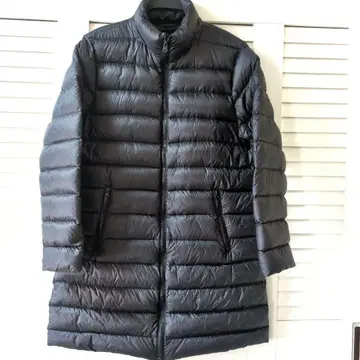 블랙 롱 다운 자켓 경량 XL