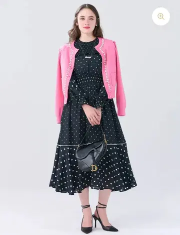 chesty 비쥬 라인 포켓 가디건 pink