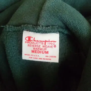 챔피온 후드티 빨간색 택