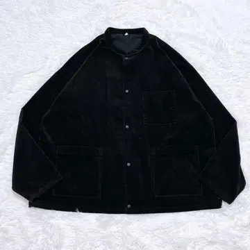 새상품급 muji labo 스탠 칼라 코듀로이 자켓 M 블랙