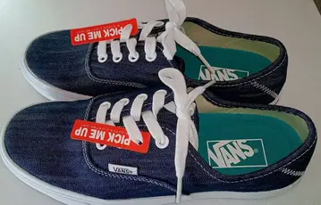 VANS 반스 데님 스니커즈 OFF THE WALL 24.5cm