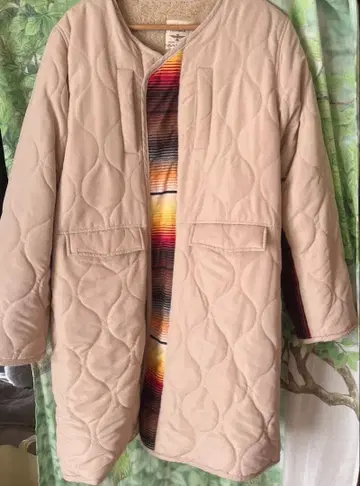 티티카카 퀼팅 보아 코트 베이지 Free