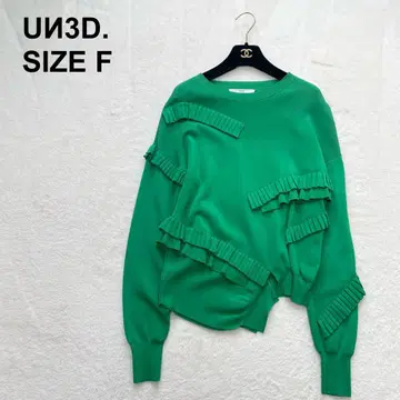 언리드 변형 디자인 상의 니트 티셔츠 입체 프릴 (154)