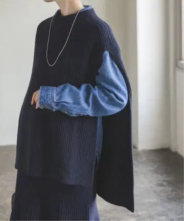 미사용 NOBLE 5G 양안 케이프 니트