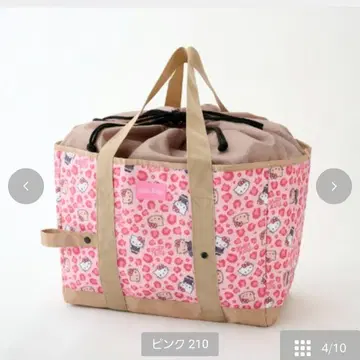 시마무라 키티 쇼핑백 보냉백 핑크