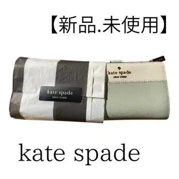 [ 새상품 ] kate spade 접이식 지갑 그린/화이트