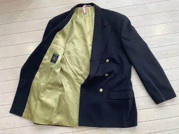 더블 브레스트 블랙 테일러드 자켓 이탈리아제 울 캐시미어